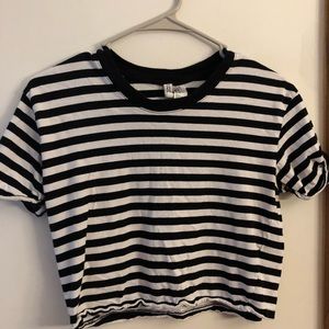 Black and white crop top